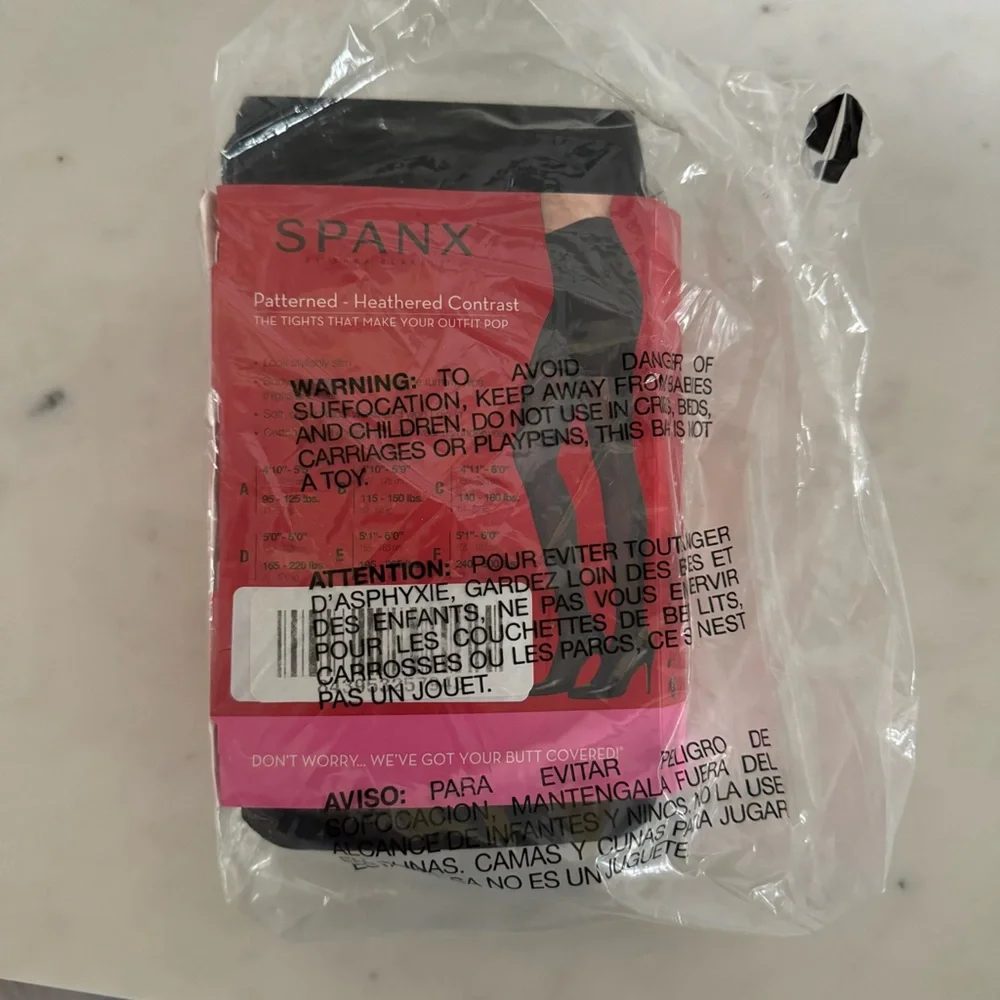 SPANX Womens Tight-End Tights NWT Heathered Contrast - Size A